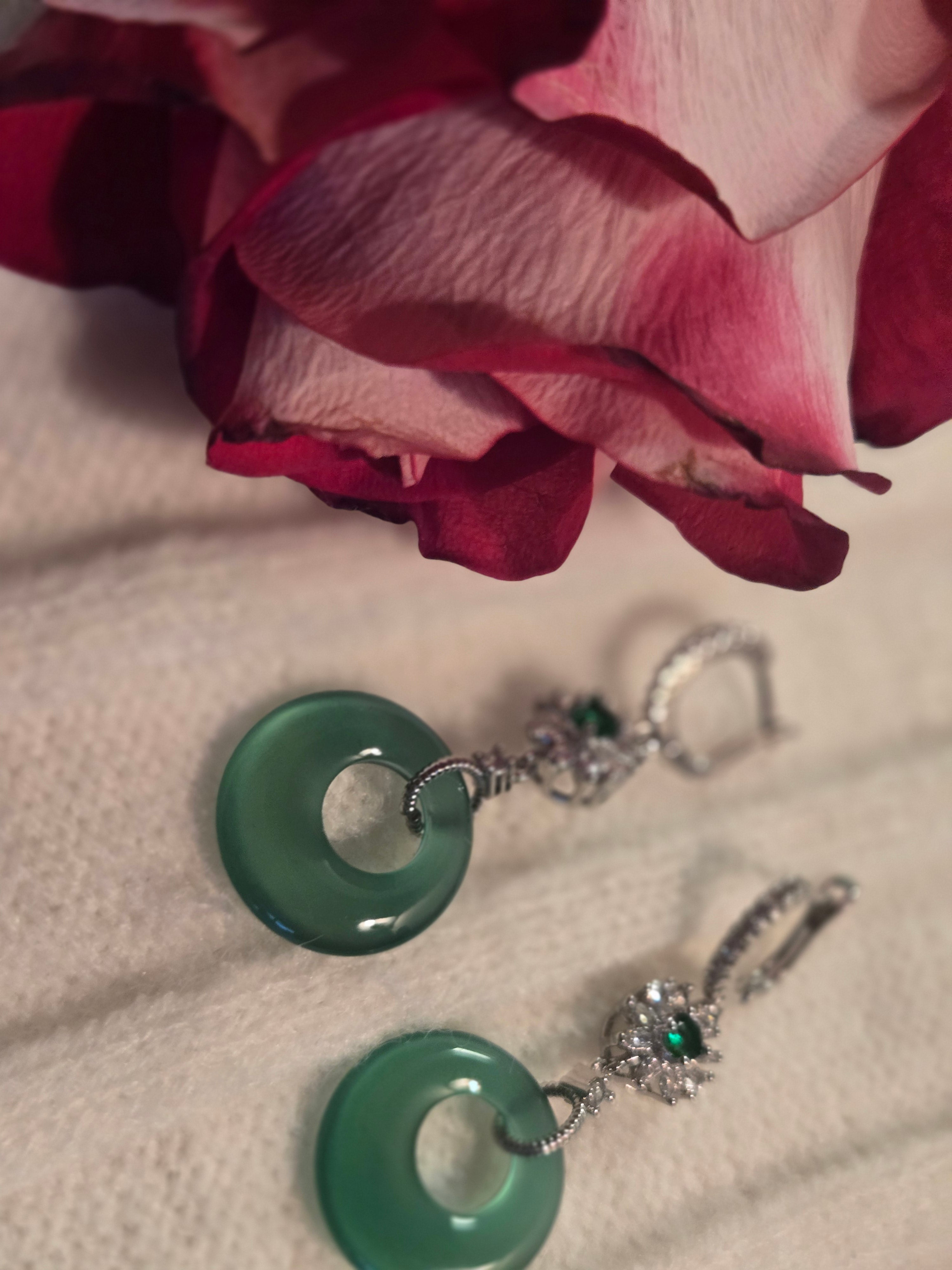 Jade earrings