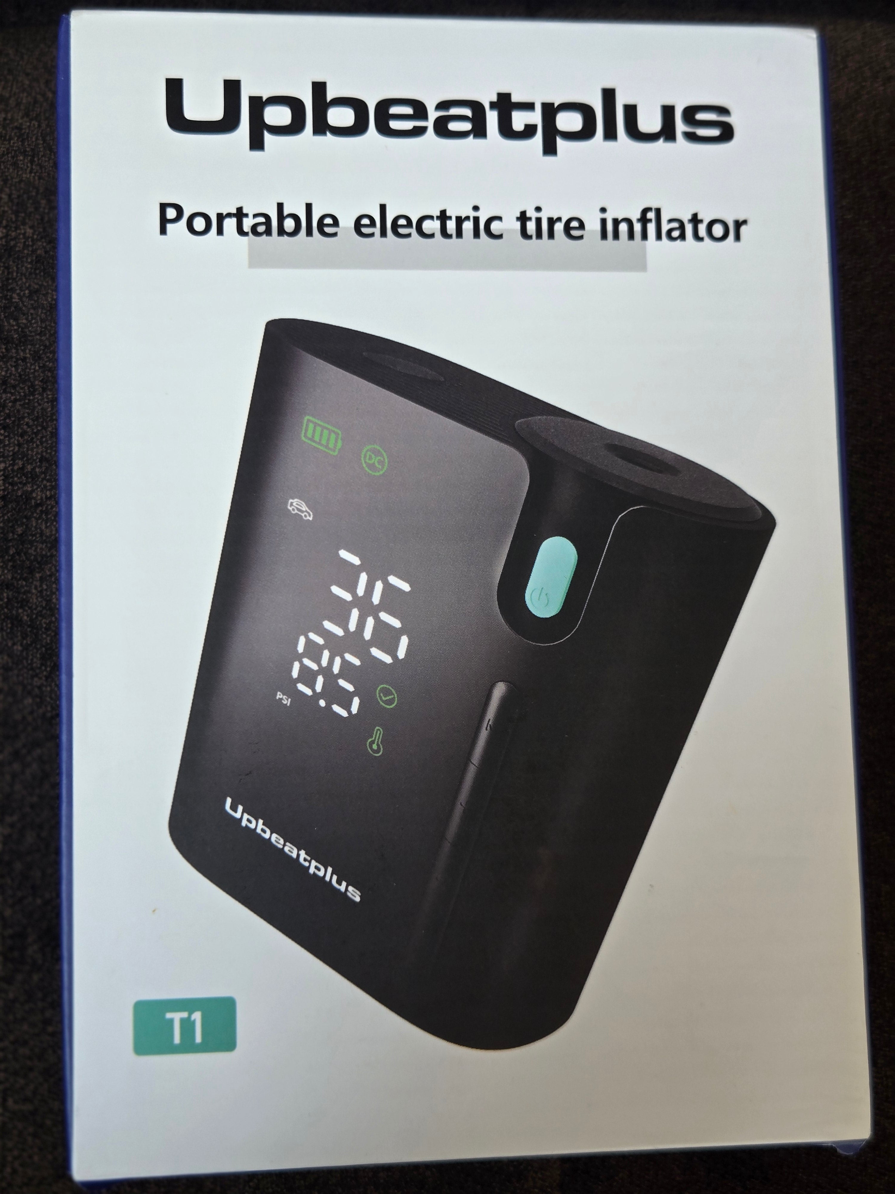 Portable electric tire inflator