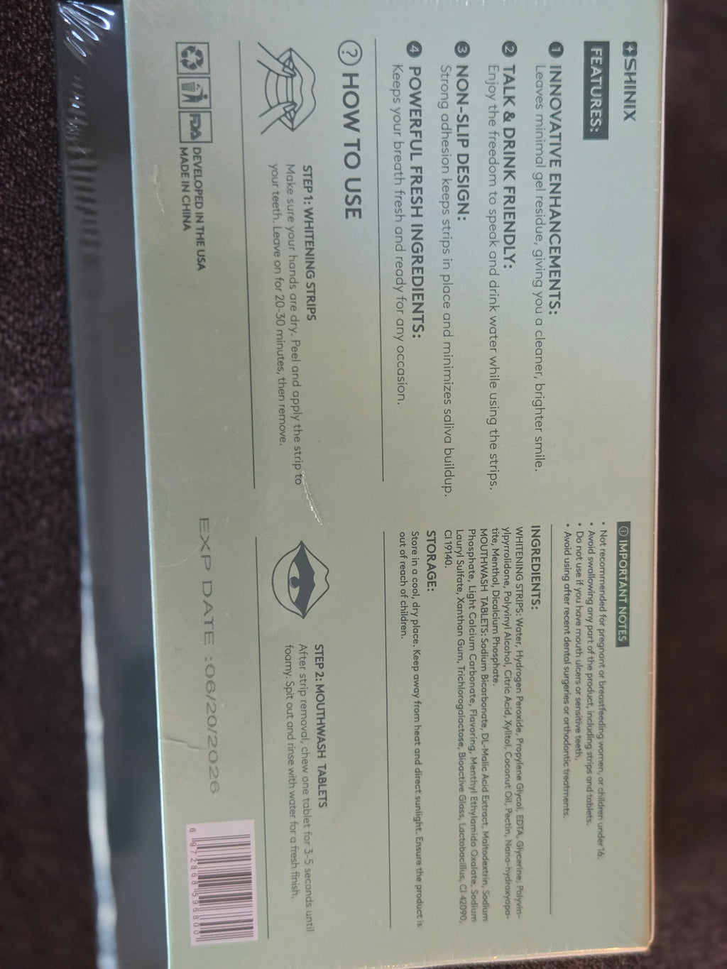 Teeth whitening set