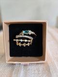Gold bonded stackable rings