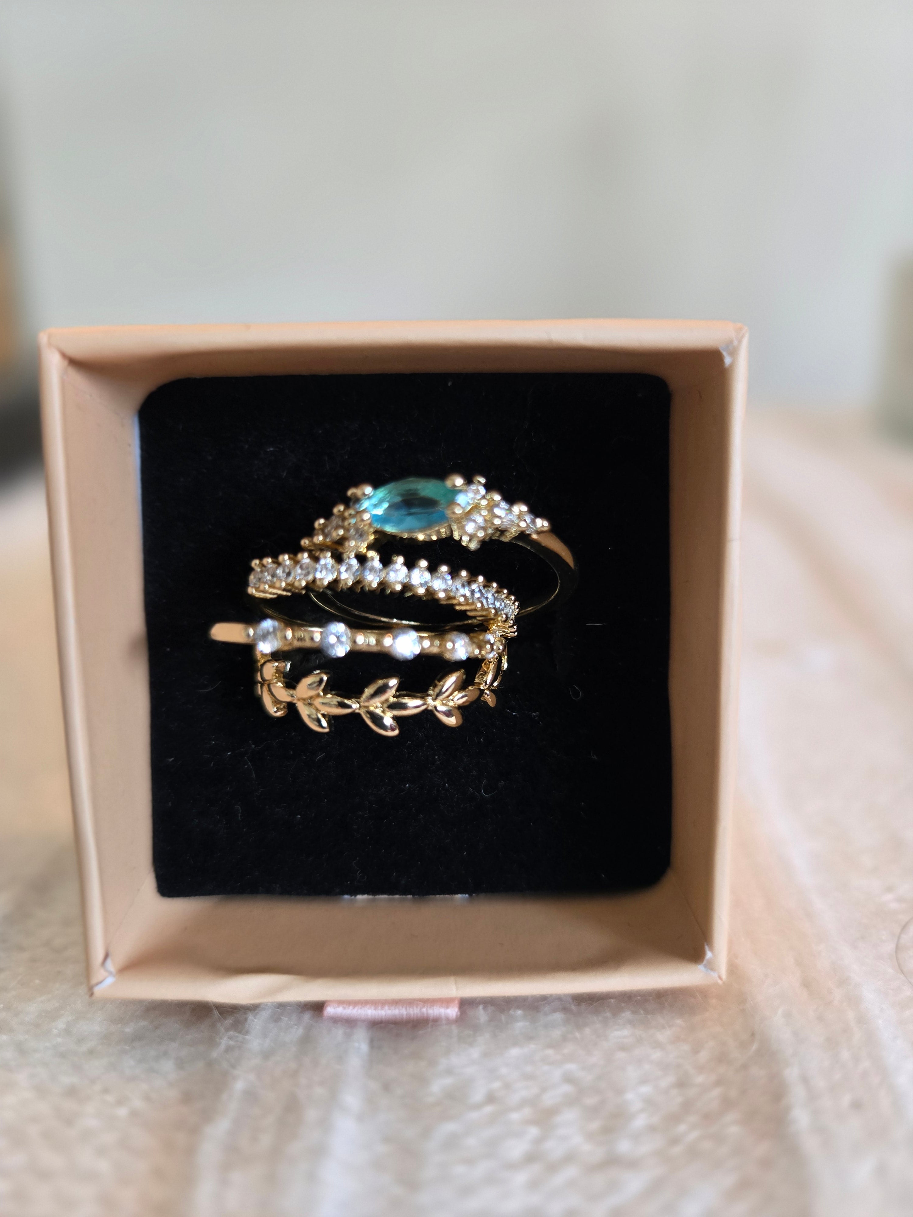Gold bonded stackable rings