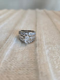 Sterling silver white sapphire