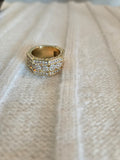 Gold bonded white sapphire