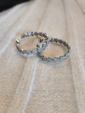White sapphire earings