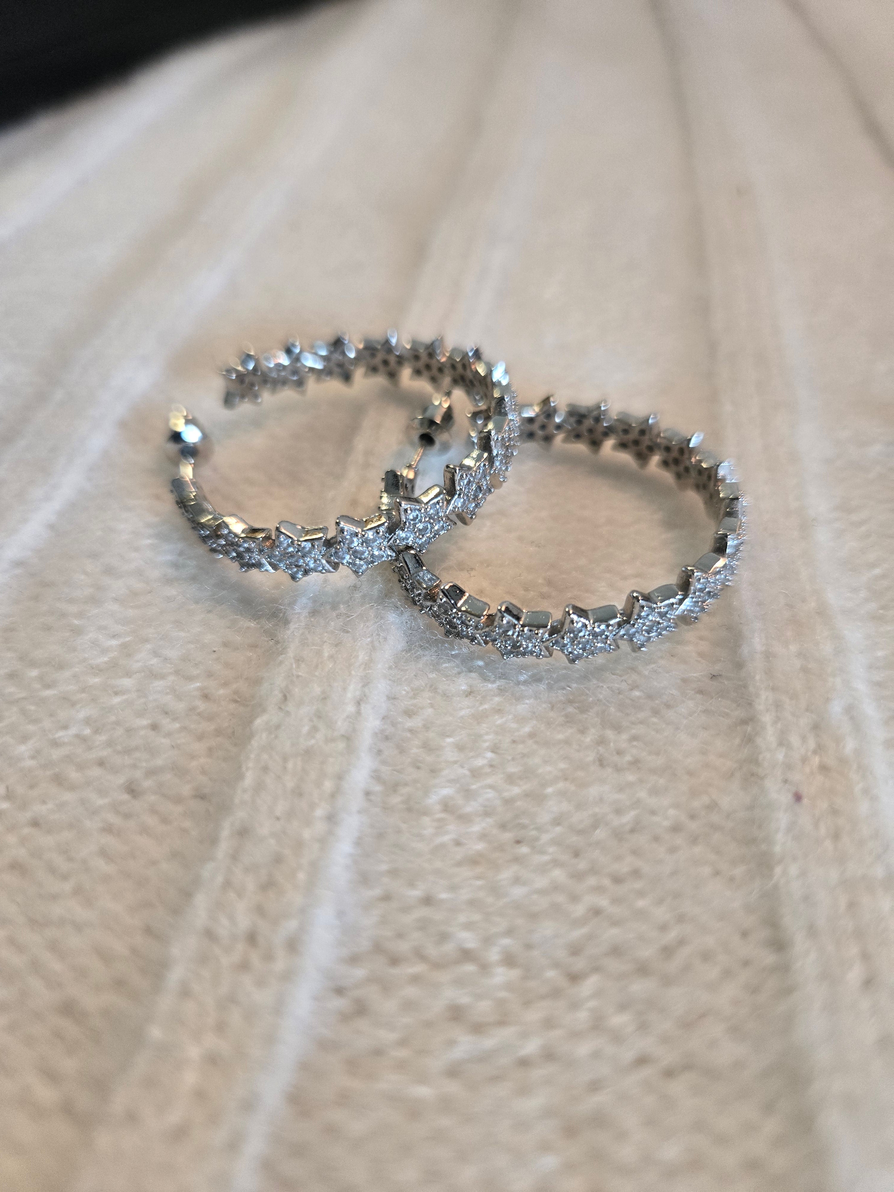 White sapphire earings