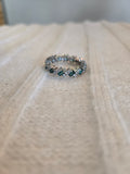 Sterling silver emerald ring