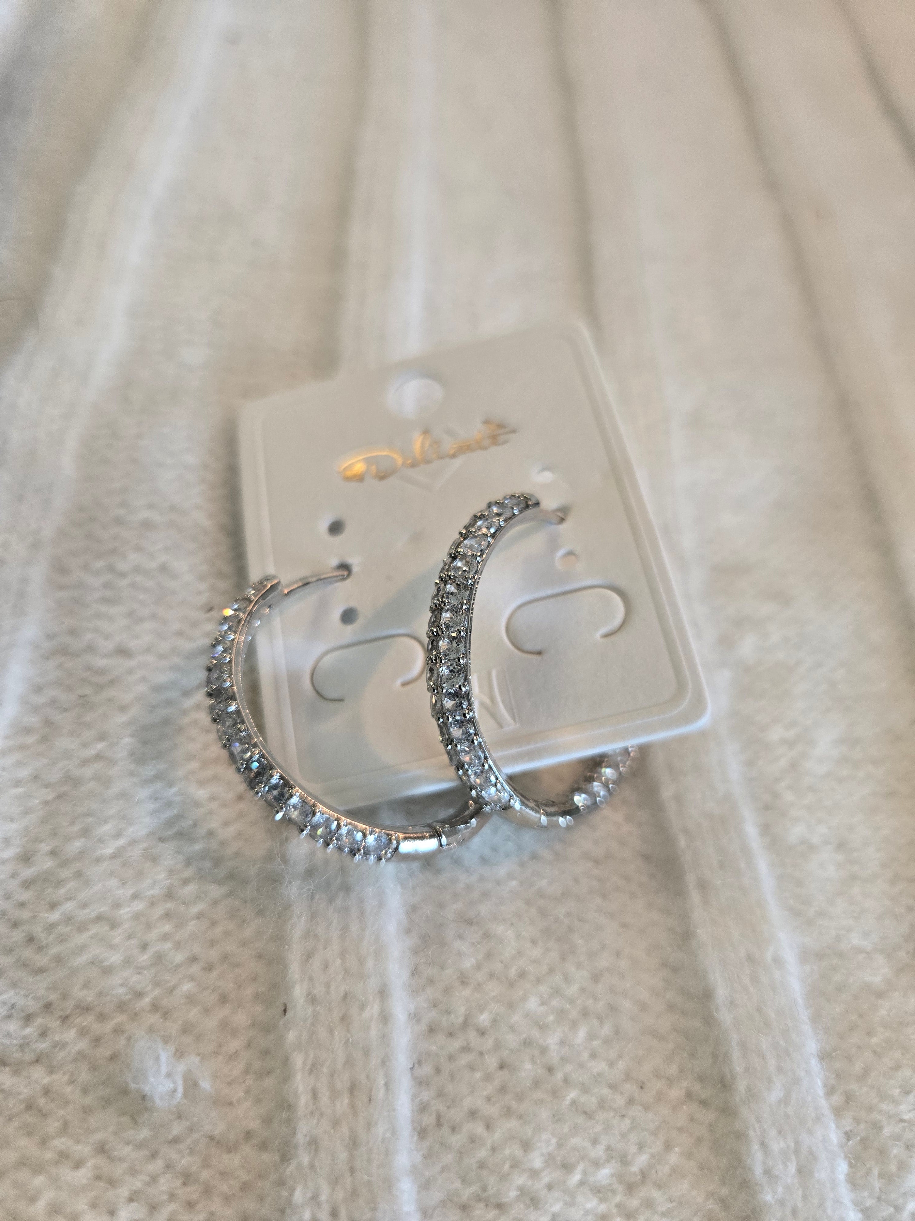 Sterling silver white sapphire